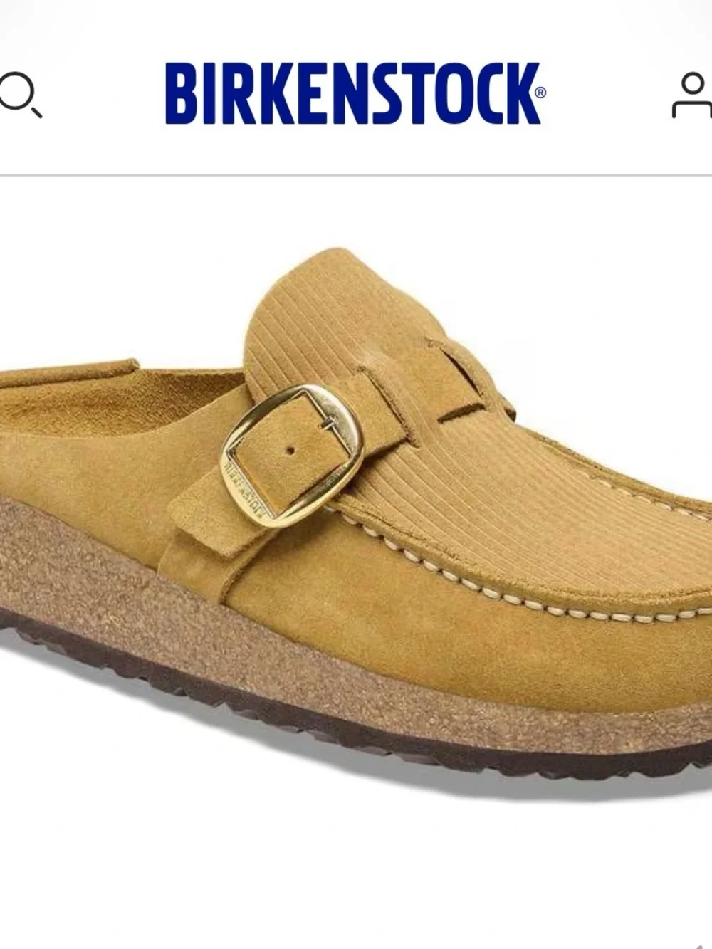 New Birkenstock BUCKLEY Suede Corduroy Clog CORK BROWN Normal Narrow  Us10 Eu41 - Picture 10 of 15
